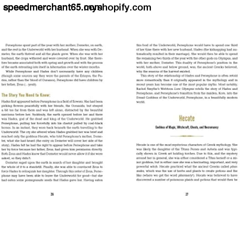Greek Mythology: The Gods Goddesses and Heroes Handbook:
