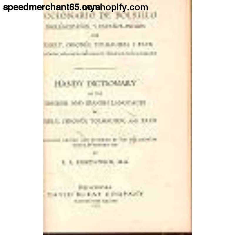 New Handy Spanish English - Dictionary - Self help