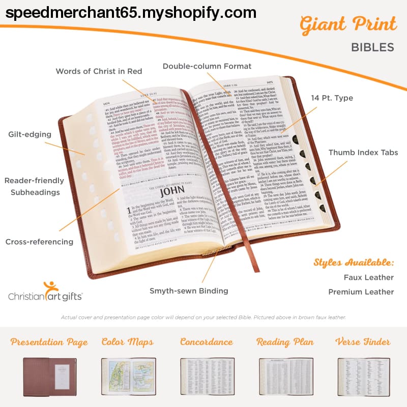 KJV Holy Bible Giant Print Full-size Faux Leather Red Letter