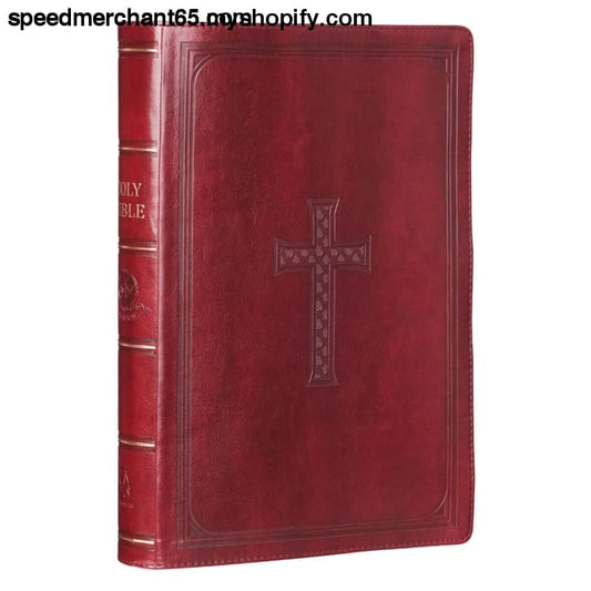 KJV Holy Bible Large Print Compact Tan Faux Leather w/Ribbon