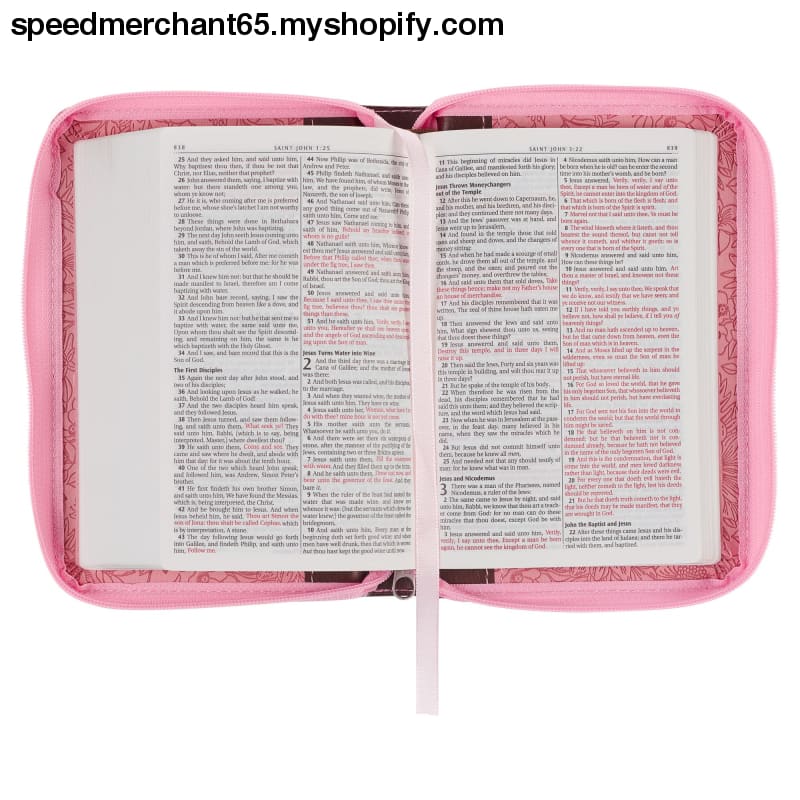 KJV Holy Bible Mini Pocket Size Faux Leather Red Letter