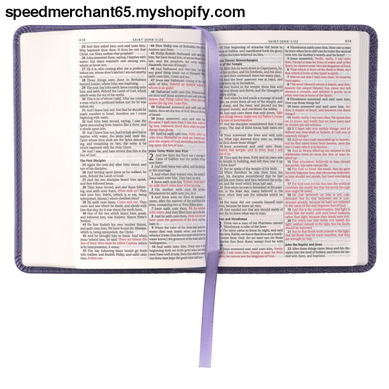 KJV Holy Bible Mini Pocket Size Faux Leather w/Ribbon Marker