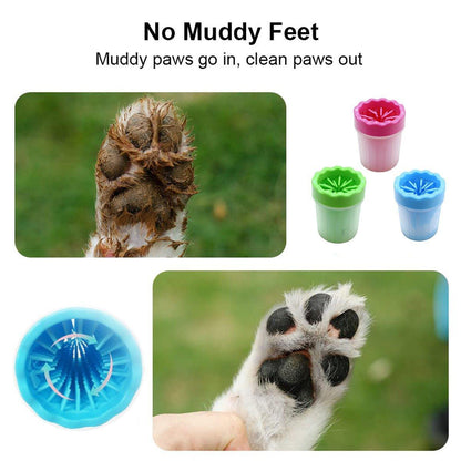 Dog Paw Cleaner Pet cat Foot Washer Cup Feet Clean Brush Cleaning Paws Wash Tool