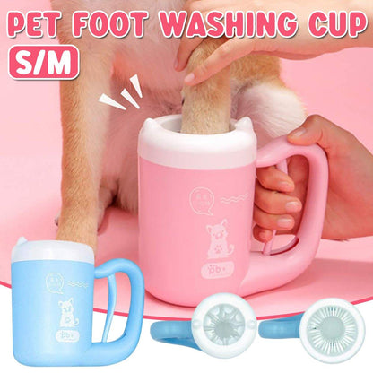 Dog Paw Cleaner Cup Pet Foot Washer Cat Paw Cleaning Brush for Home Travel Use