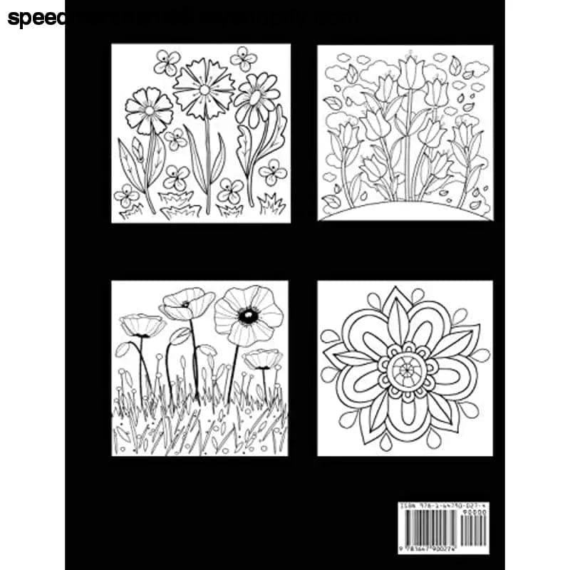 Large Print Coloring Book: Easy Flower Patterns [Paperback]