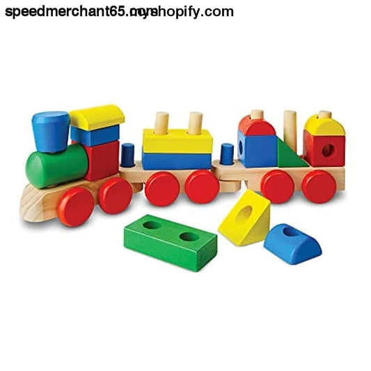 Melissa & Doug Stacking Train - Classic Wooden Toddler Toy