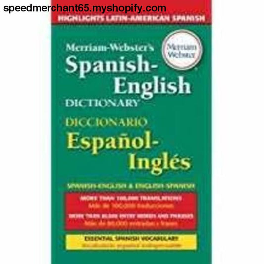 MERRIAM WEBSTERS SPANISH ENGLISH DICTIONARY - Collectibles >