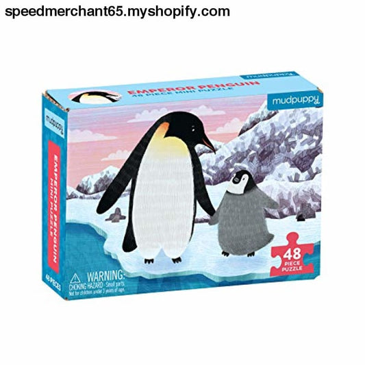 Mudpuppy Emperor Penguin Mini Puzzle 48 Pieces 8” x 5.75” –