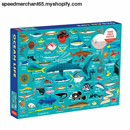 Mudpuppy Ocean Life Puzzle 1,000 Pieces 27”x20” – Perfect
