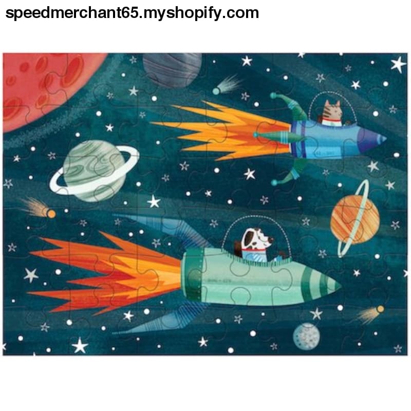 Mudpuppy Outer Space Puzzle to Go 36 Pieces 12”x9” – Great
