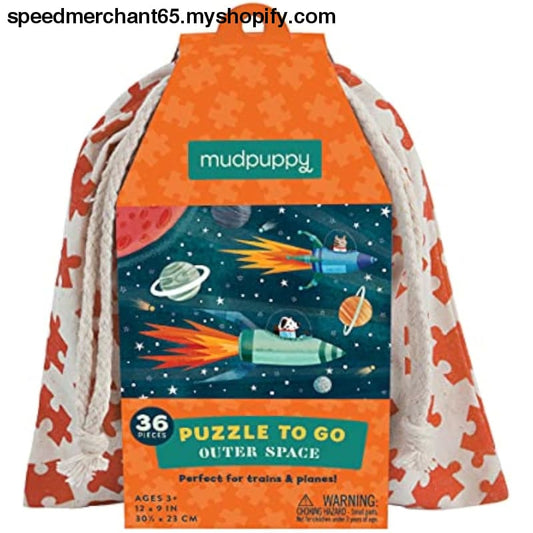 Mudpuppy Outer Space Puzzle to Go 36 Pieces 12”x9” – Great