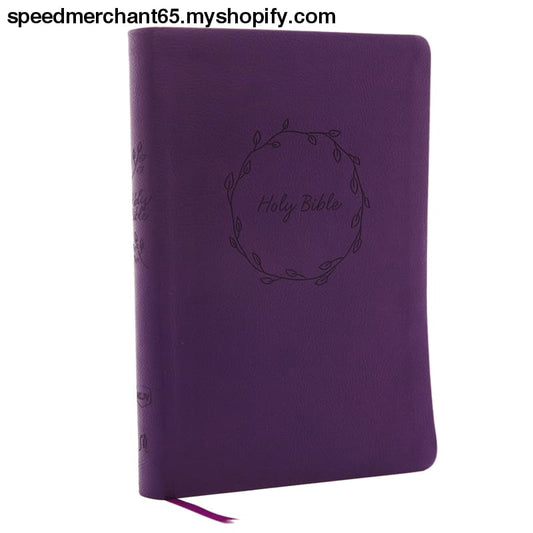 NKJV Value Thinline Bible Large Print Leathersoft Purple Red