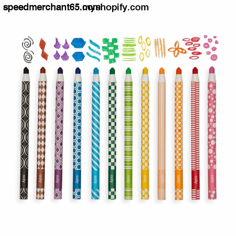 Ooly Color Appeel Crayon Sticks - Set of 12 Peelable Colors