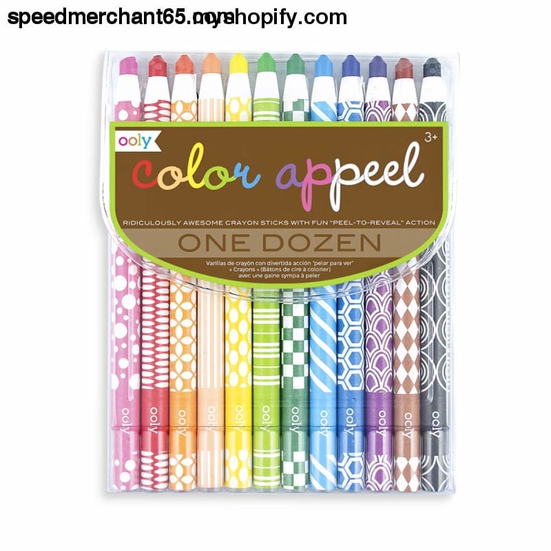 Ooly Color Appeel Crayon Sticks - Set of 12 Peelable Colors