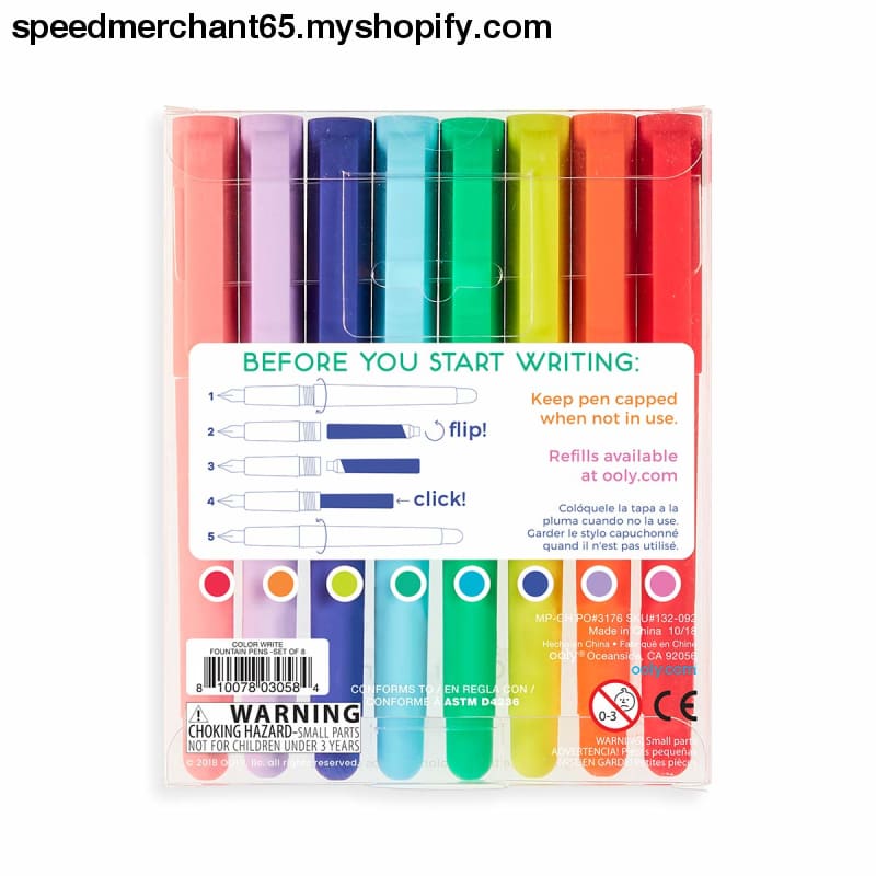 OOLY Color Write Fountain Pens - Set of 8 - Collectibles > &