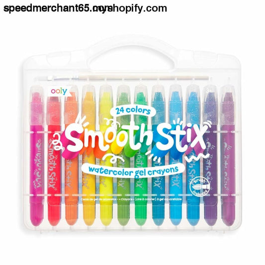 Ooly Smooth Stix Watercolor Gel Crayons - 25 PC Set - Office