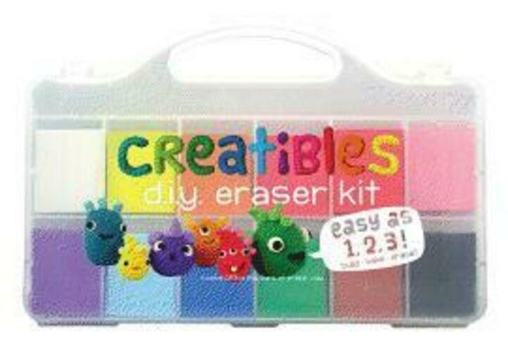 OOLY, Creatibles DIY Erasers, Set of 12 (161-001) - The Hungry Bookworm & Speedmerchant65