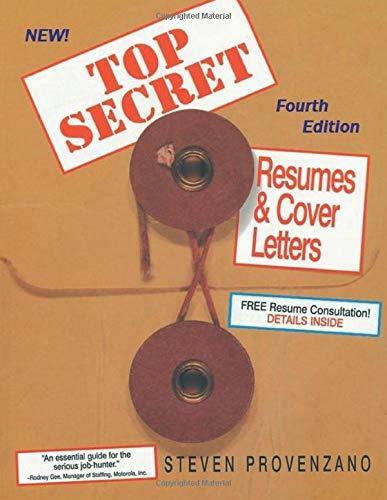 Top Secret Resumes and Cover Letters [Paperback] Provenzano, Steven - The Hungry Bookworm & Speedmerchant65