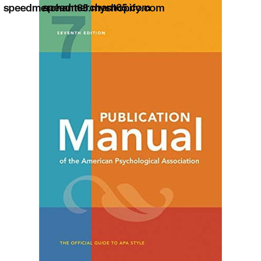 Publication Manual of the American Psychological
