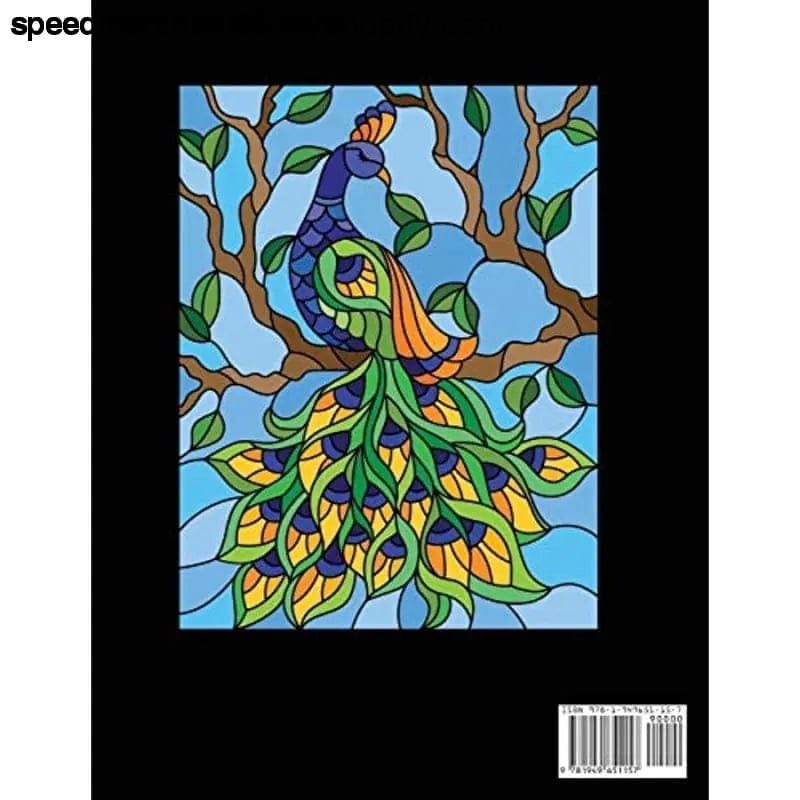 Stained Glass Coloring Book: Bird Designs [Paperback]