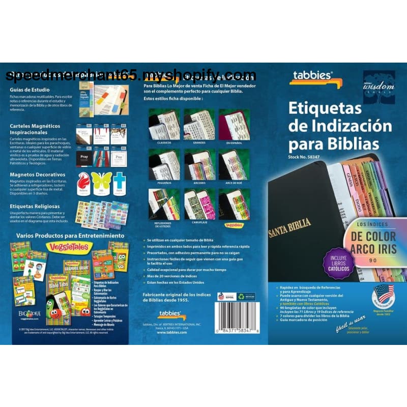 tabbies Rainbow Spanish Catholic Bible Indexing Tabs Old &