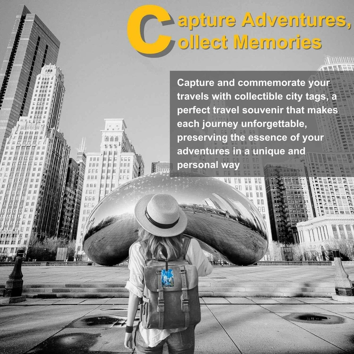 Smart Bag Security Tag - Chicago [Pack 2]-2
