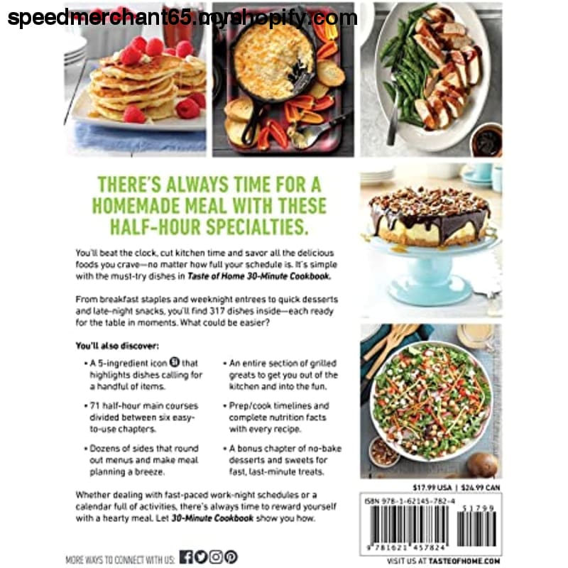 Taste of Home 30 Minute Cookbook: With 317 half-hour recipes